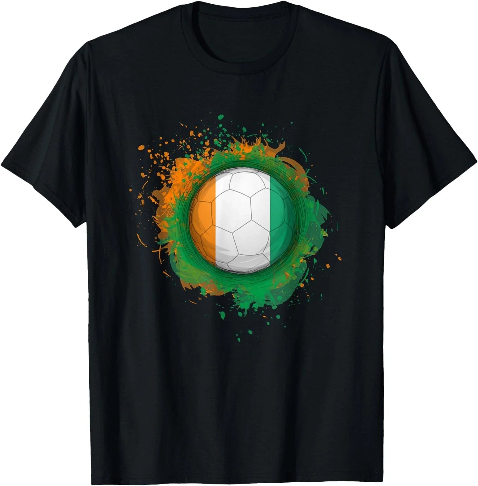 Proud Heritage Ivory Coast Flag Soccer Ball T-Shirt Unisex T-shirt, Sweatshirt, Hoodie, Long Sleeve Tee - T-Shirt, Sweatshirt, Hoodie