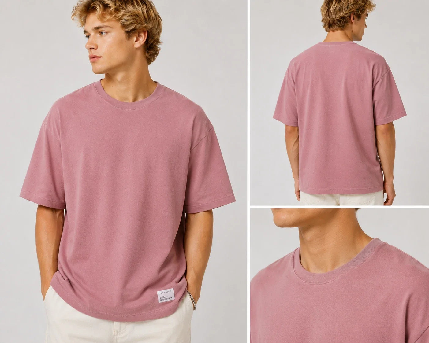 Public Supply Oversize Fit T-Shirt Men's Mauve Pink X-Large NWT Crew Neck Unisex T-shirt, Sweatshirt, Hoodie, Long Sleeve Tee - T-Shirt, Sweatshirt, Hoodie