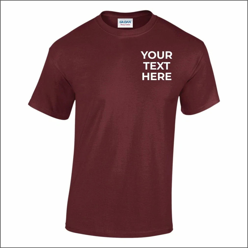 Personalised Custom Printed Gildan Heavy Cotton T-Shirt Casual Tee T Shirt TOP Unisex T-shirt, Sweatshirt, Hoodie, Long Sleeve Tee - T-Shirt, Sweatshirt, Hoodie
