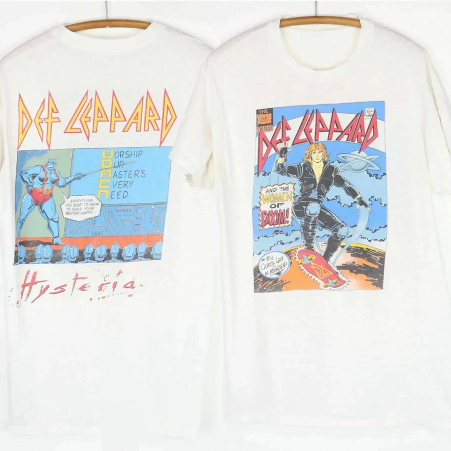 Vintage 1987 Def Leppard Hysteria Women Of Doom Tour Concert Rock Band T-Shirt Unisex T-shirt, Sweatshirt, Hoodie, Long Sleeve Tee - T-Shirt, Sweatshirt, Hoodie