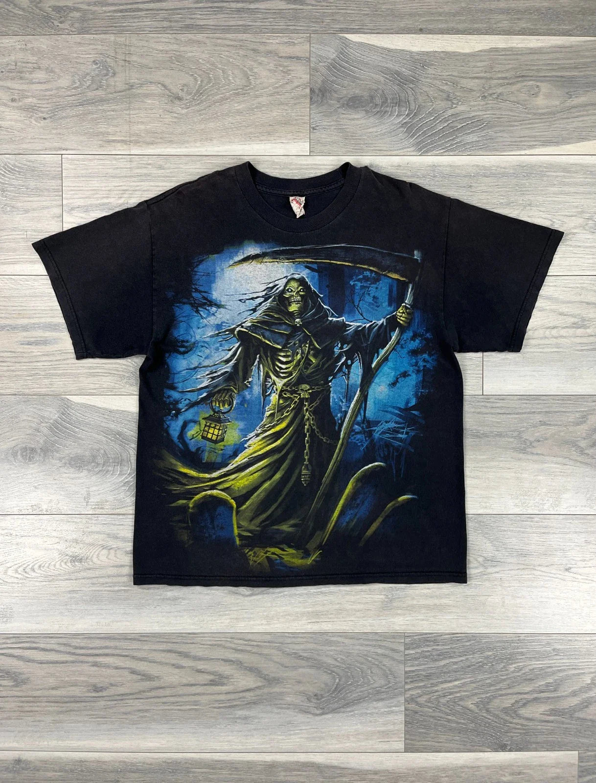 Vintage Y2k Grim Reaper Alstyle T Shirt Size L Unisex T-shirt, Sweatshirt, Hoodie, Long Sleeve Tee - T-Shirt, Sweatshirt, Hoodie