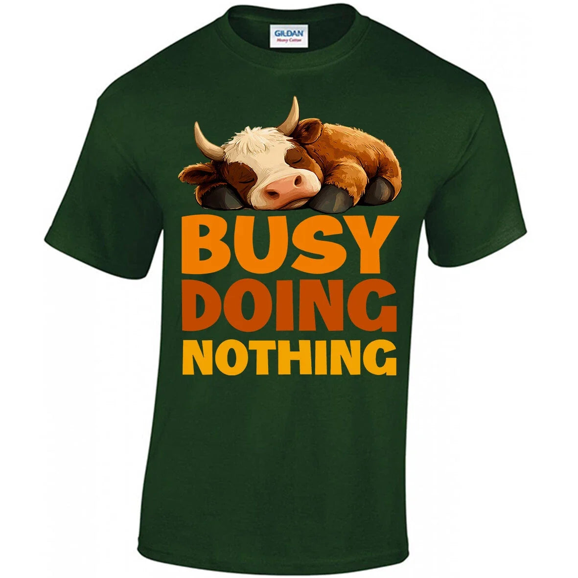 Busy Doing Nothing T-shirt, Sleeping Cow, Rest, Lazy, Relaxed, Chillout, Funny Unisex T-shirt, Sweatshirt, Hoodie, Long Sleeve Tee - T-Shirt, Sweatshirt, Hoodie