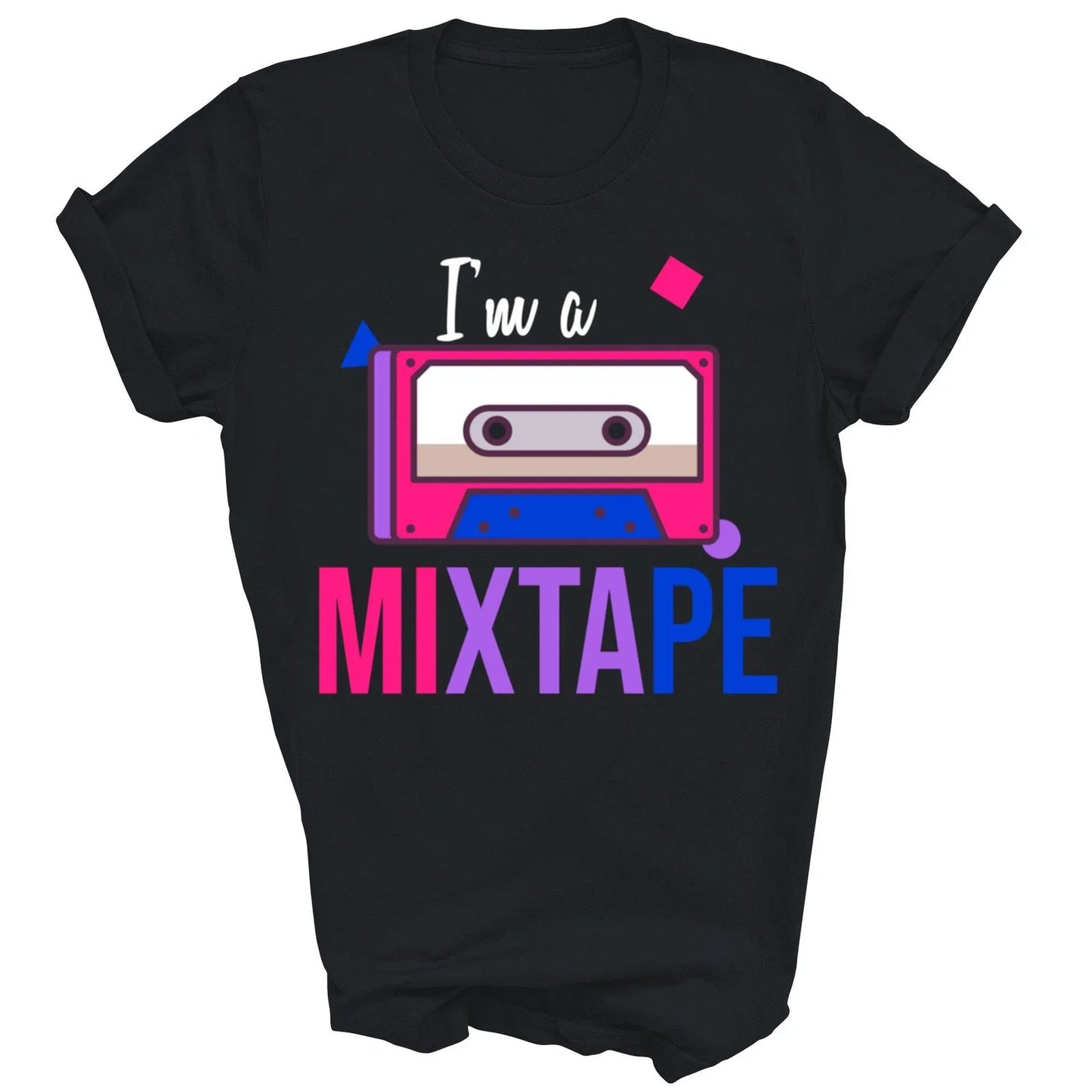 I Am A Mixtape Bi Pride Bisexual Funny Unisex Shirt Gift Unisex T-shirt, Sweatshirt, Hoodie, Long Sleeve Tee - T-Shirt, Sweatshirt, Hoodie