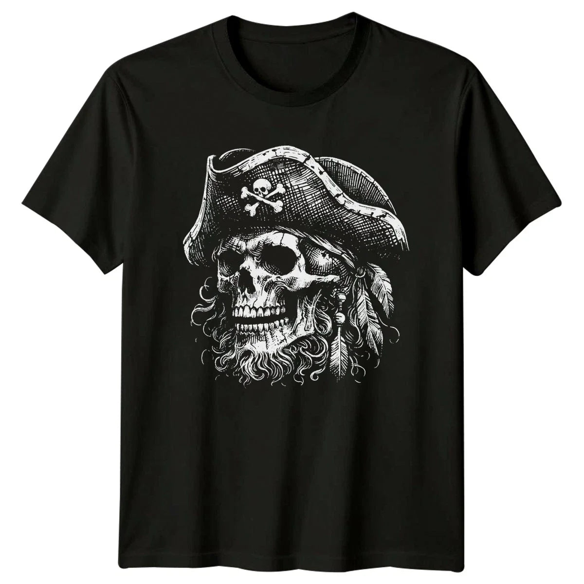 Captain Skull Pirate Mens T-Shirt Pirates Gift For Him Unisex T-shirt, Sweatshirt, Hoodie, Long Sleeve Tee - T-Shirt, Sweatshirt, Hoodie
