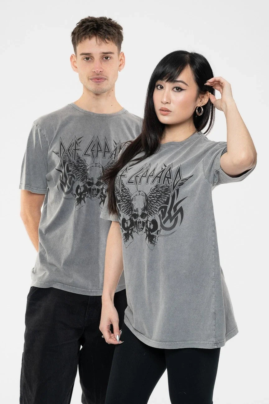 Def Leppard Tribal Skull Limited Edition 999 Only Premium Wash T Shirt Unisex T-shirt, Sweatshirt, Hoodie, Long Sleeve Tee - T-Shirt, Sweatshirt, Hoodie