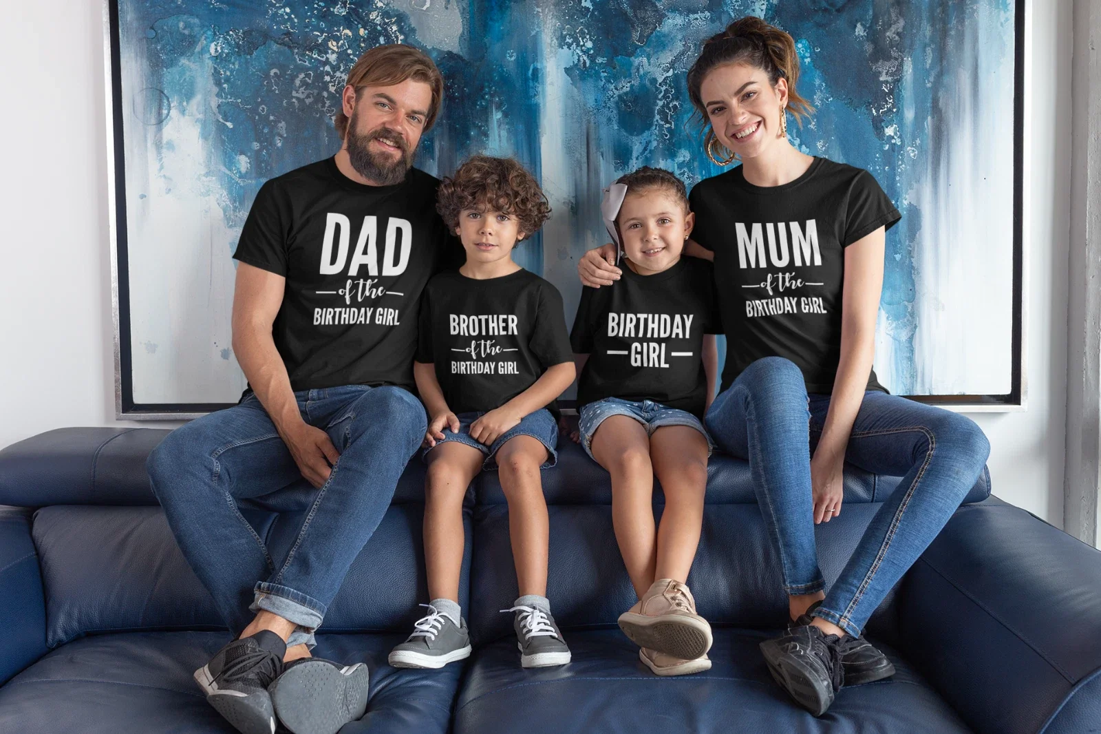 Birthday Girl Family Tshirt Parent Child Matching Tshirt Father Son Mum Sibling Unisex T-shirt, Sweatshirt, Hoodie, Long Sleeve Tee - T-Shirt, Sweatshirt, Hoodie