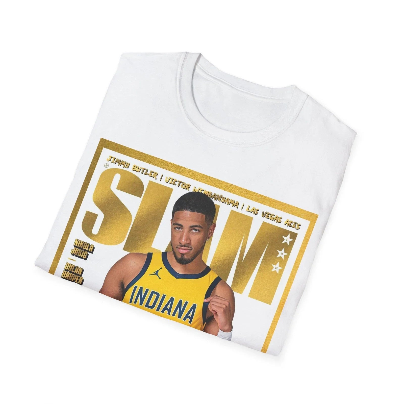 Slam Tyrese Haliburton Pacers Graphic T Shirt Vantage Basketball Fan Tee Unisex T-shirt, Sweatshirt, Hoodie, Long Sleeve Tee - T-Shirt, Sweatshirt, Hoodie