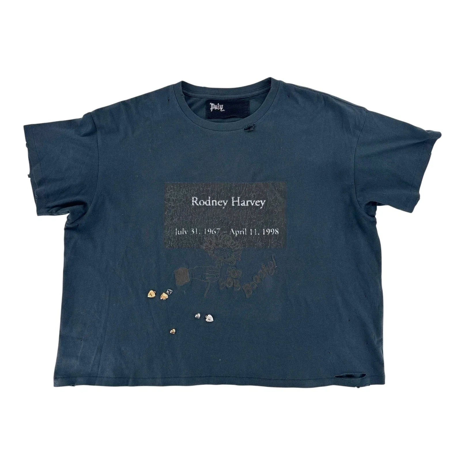 Size L Paly Hollywood Rodney Harvey Memorial Tee "Navy" Unisex T-shirt, Sweatshirt, Hoodie, Long Sleeve Tee - T-Shirt, Sweatshirt, Hoodie