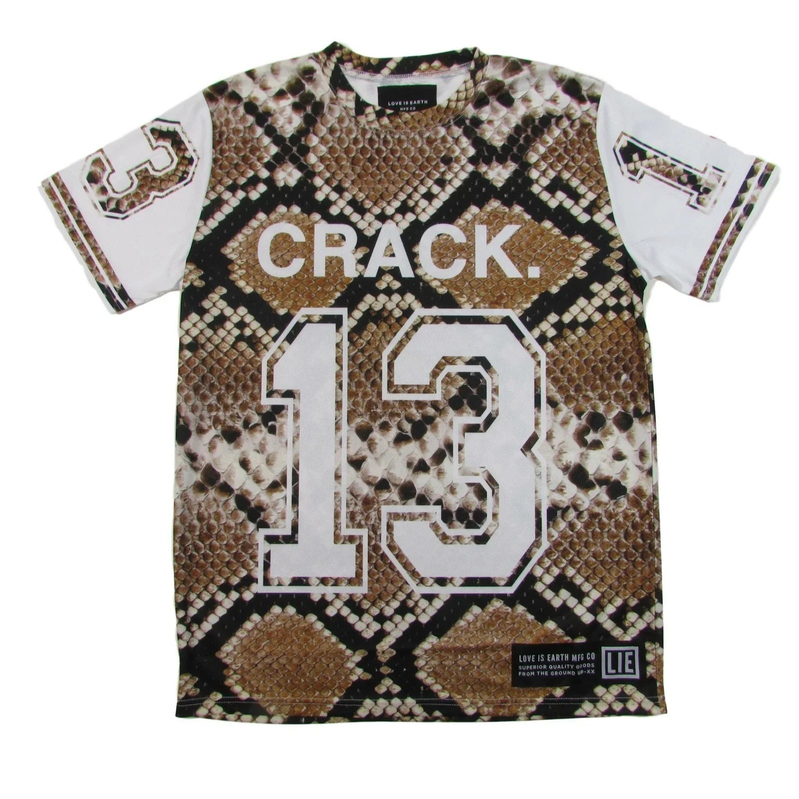 Love is Earth Snakeskin Python Crack Jersey no 13 Sublimation T-Shirt Unisex T-shirt, Sweatshirt, Hoodie, Long Sleeve Tee - T-Shirt, Sweatshirt, Hoodie