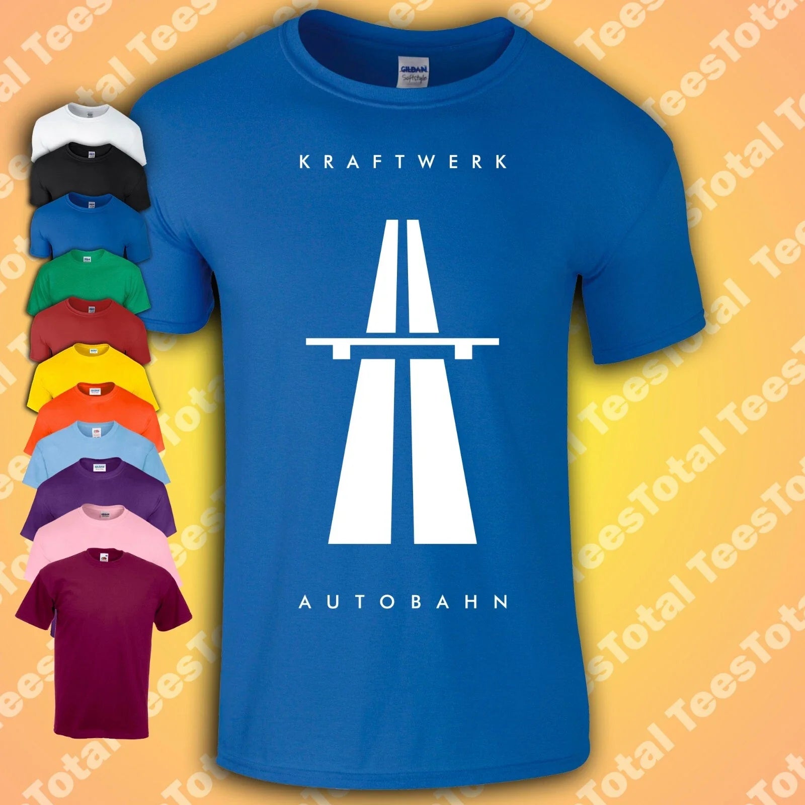 Kraftwerk Autobahn Mens Unisex T-shirt | Retro | 70s | Electronic | Techno Unisex T-shirt, Sweatshirt, Hoodie, Long Sleeve Tee - T-Shirt, Sweatshirt, Hoodie