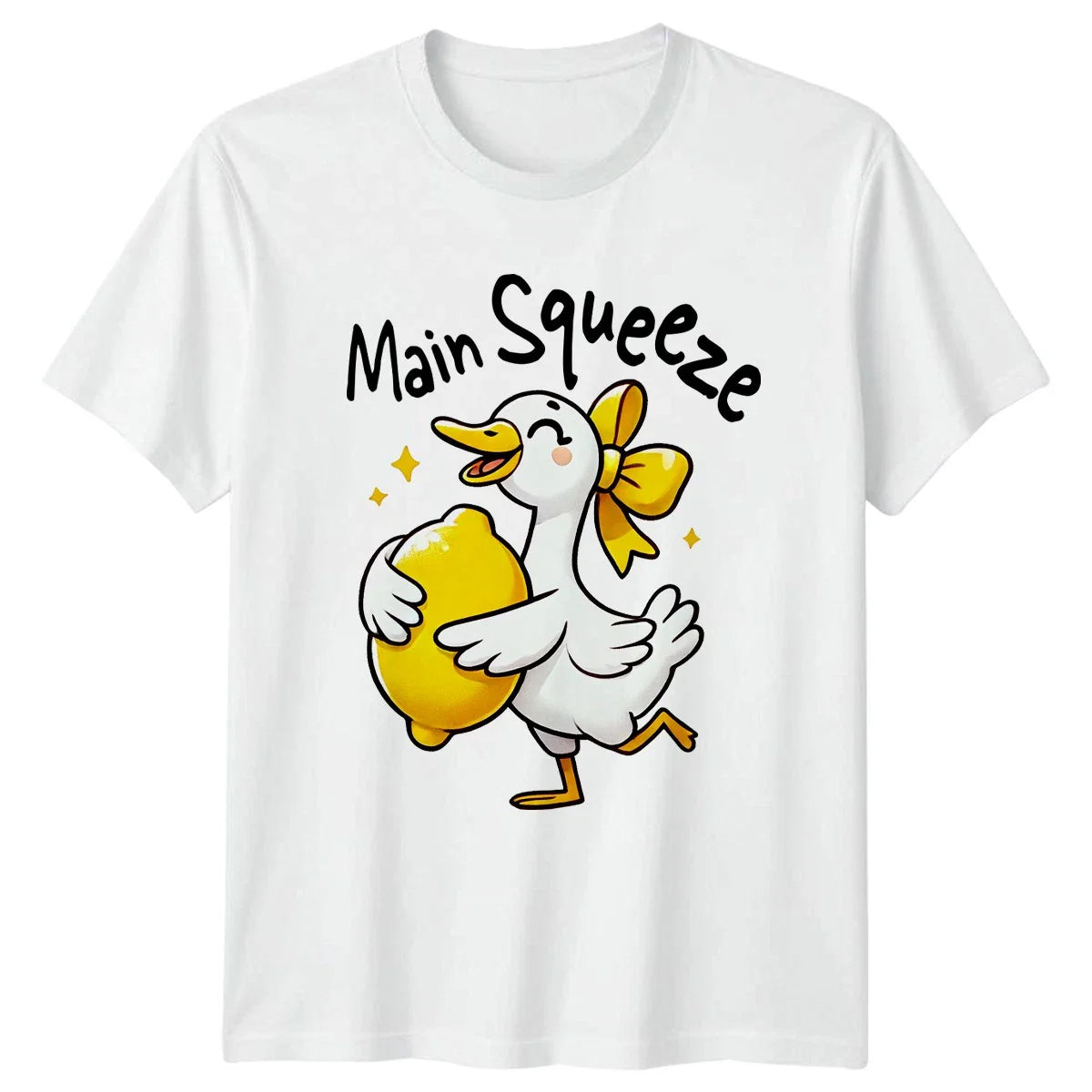 Main Squeeze Womens T-Shirt Cute Duck Lemon Relationship Humor Valentines Day Unisex T-shirt, Sweatshirt, Hoodie, Long Sleeve Tee - T-Shirt, Sweatshirt, Hoodie