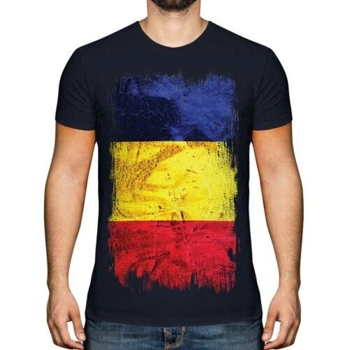 ROMANIA GRUNGE FLAG MENS T-SHIRT TEE TOP ROMNIA FOOTBALL ROMANIAN GIFT SHIRT Unisex T-shirt, Sweatshirt, Hoodie, Long Sleeve Tee - T-Shirt, Sweatshirt, Hoodie