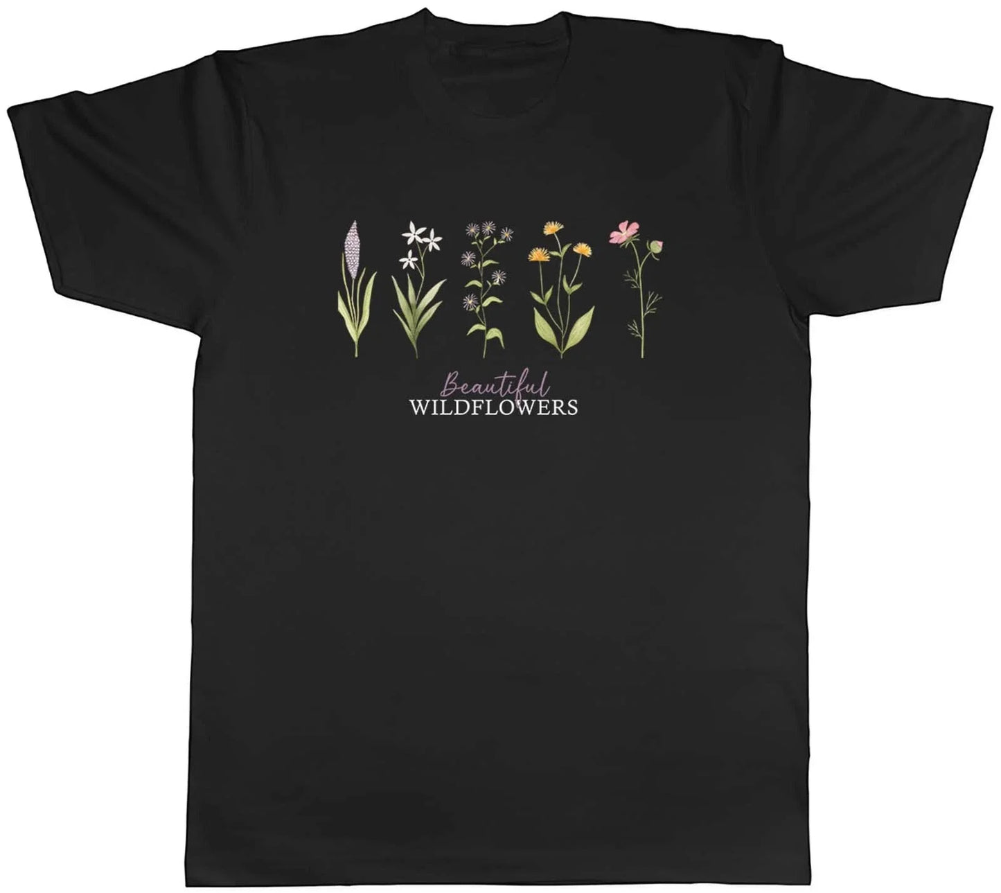 Beautiful Wildflowers Mens T-Shirt Floral Summer Season Unisex Tee Gift Unisex T-shirt, Sweatshirt, Hoodie, Long Sleeve Tee - T-Shirt, Sweatshirt, Hoodie