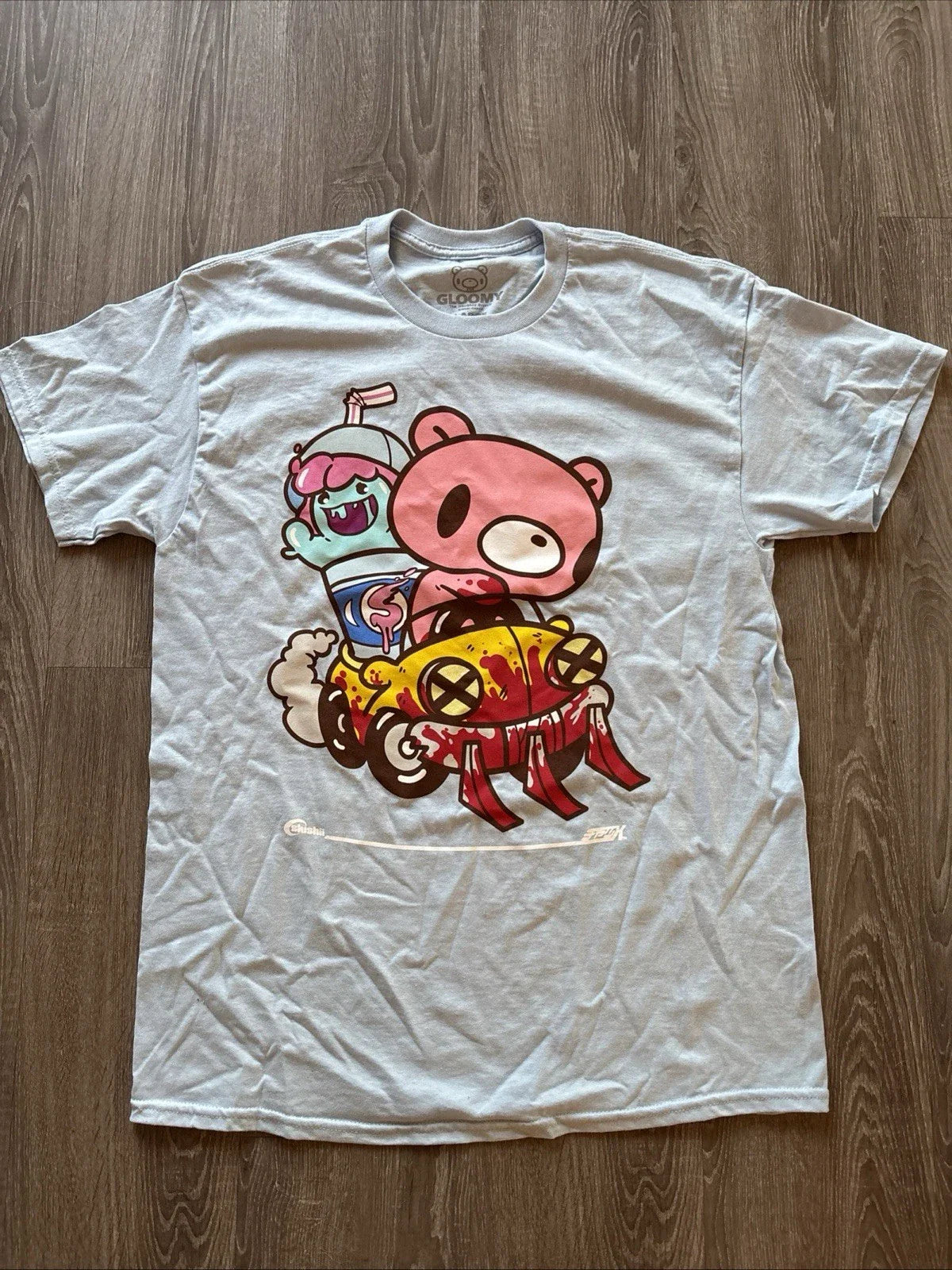 Slushii x Gloomy Bear Limited Edition Light Blue T-shirt  Anime Expo Brand New L Unisex T-shirt, Sweatshirt, Hoodie, Long Sleeve Tee - T-Shirt, Sweatshirt, Hoodie