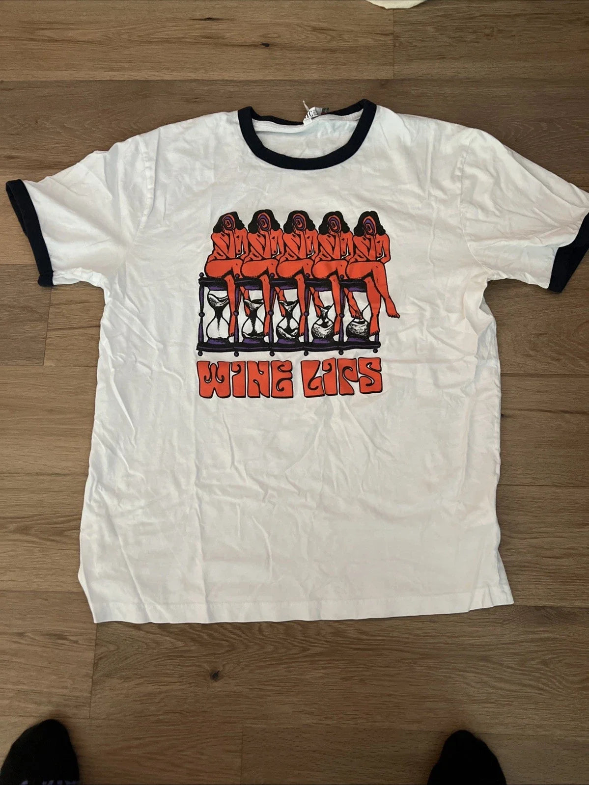 Wine Lips Tour Shirt From Their 2023 US Tour - Size XL Unisex T-shirt, Sweatshirt, Hoodie, Long Sleeve Tee - T-Shirt, Sweatshirt, Hoodie