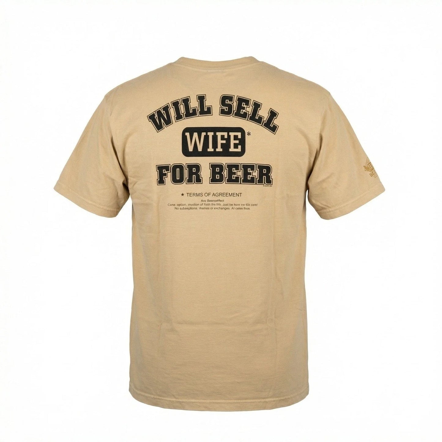 Crazy Shirt Hawaii Mens Medium Tan Beer Dyed Will Sell Wife For Beer Graphic Tee Unisex T-shirt, Sweatshirt, Hoodie, Long Sleeve Tee - T-Shirt, Sweatshirt, Hoodie