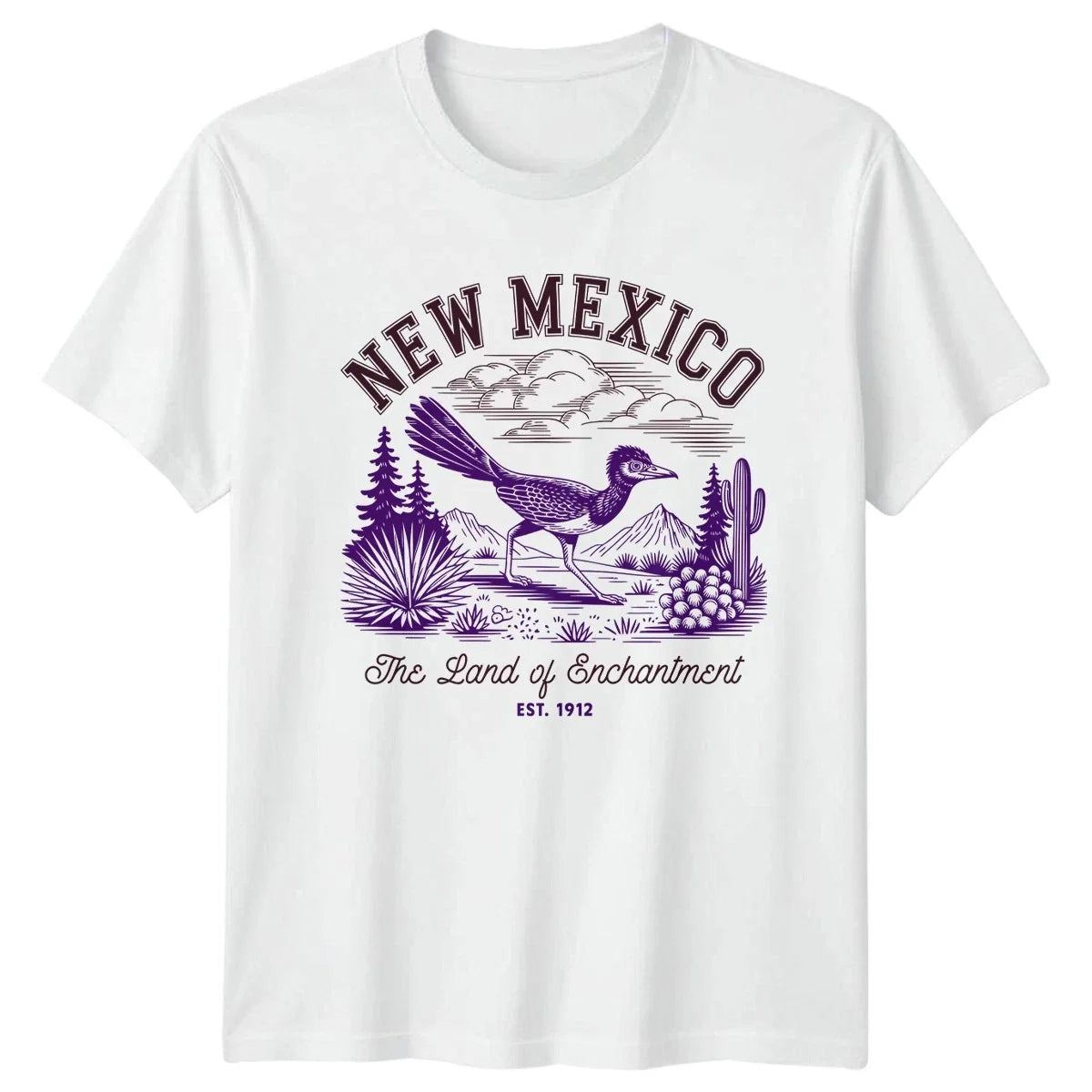 New Mexico Roadrunner The Land Of Enchantment Est 1912 Locations Men Women Tee Unisex T-shirt, Sweatshirt, Hoodie, Long Sleeve Tee - T-Shirt, Sweatshirt, Hoodie