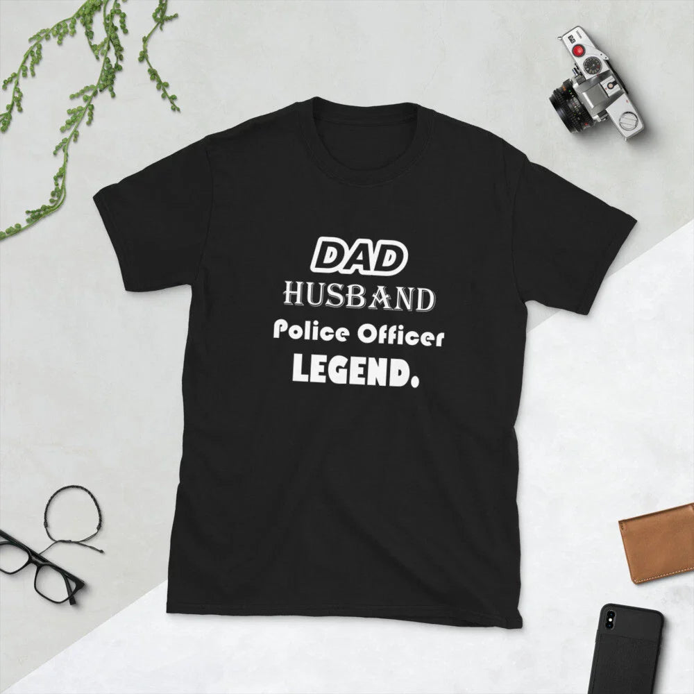 Dad husband police officer Short-Sleeve Unisex T-Shirt Unisex T-shirt, Sweatshirt, Hoodie, Long Sleeve Tee - T-Shirt, Sweatshirt, Hoodie