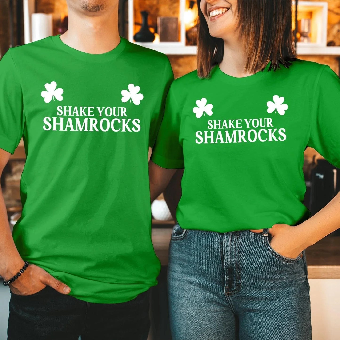 TSHIRT (210) Shake Your Shamrocks Happy St Patricks Day Green T-Shirt Outfit Top Unisex T-shirt, Sweatshirt, Hoodie, Long Sleeve Tee - T-Shirt, Sweatshirt, Hoodie