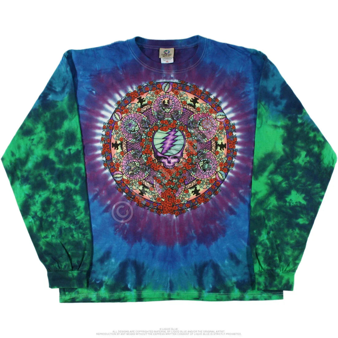 GRATEFUL DEAD-CELTIC MANDALA-TIE DYE LONG SLEEVE-2 SIDED T-SHIRT S-M-L-XL-XXL Unisex T-shirt, Sweatshirt, Hoodie, Long Sleeve Tee - T-Shirt, Sweatshirt, Hoodie