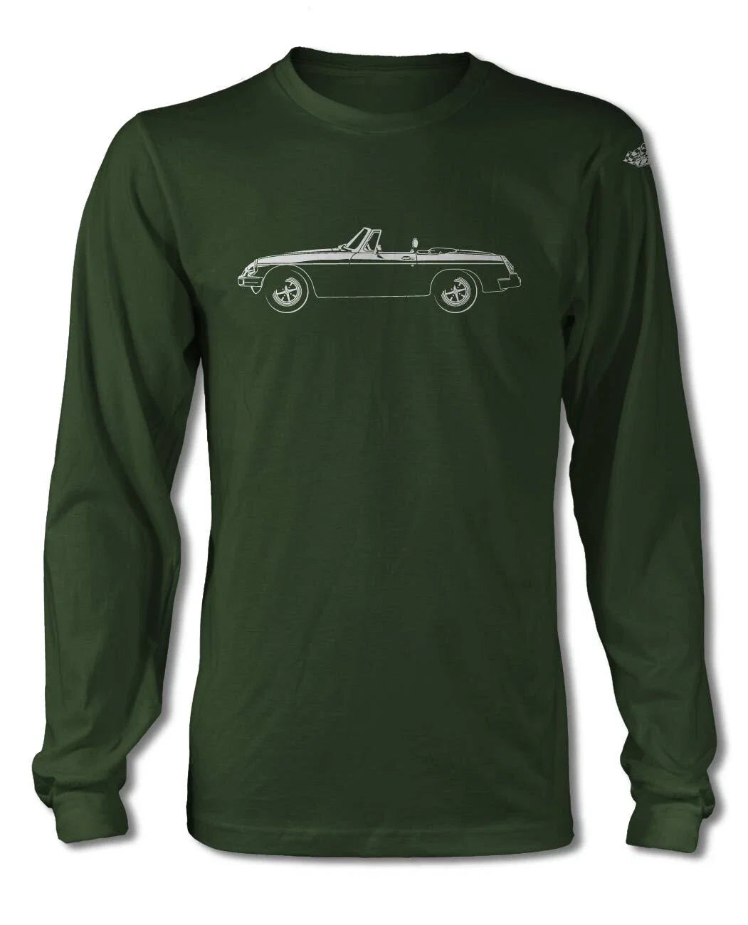 MG MGB MKIII Convertible T-Shirt - Long Sleeves - Side View Unisex T-shirt, Sweatshirt, Hoodie, Long Sleeve Tee - T-Shirt, Sweatshirt, Hoodie