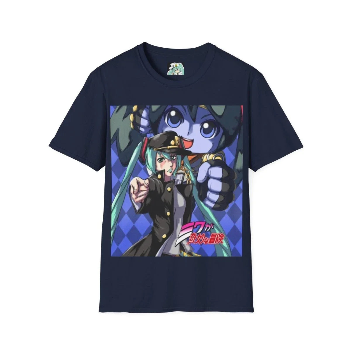 NEW - Miku x JoJo T-Shirt - Premium Heavyweight Tee Unisex T-shirt, Sweatshirt, Hoodie, Long Sleeve Tee - T-Shirt, Sweatshirt, Hoodie