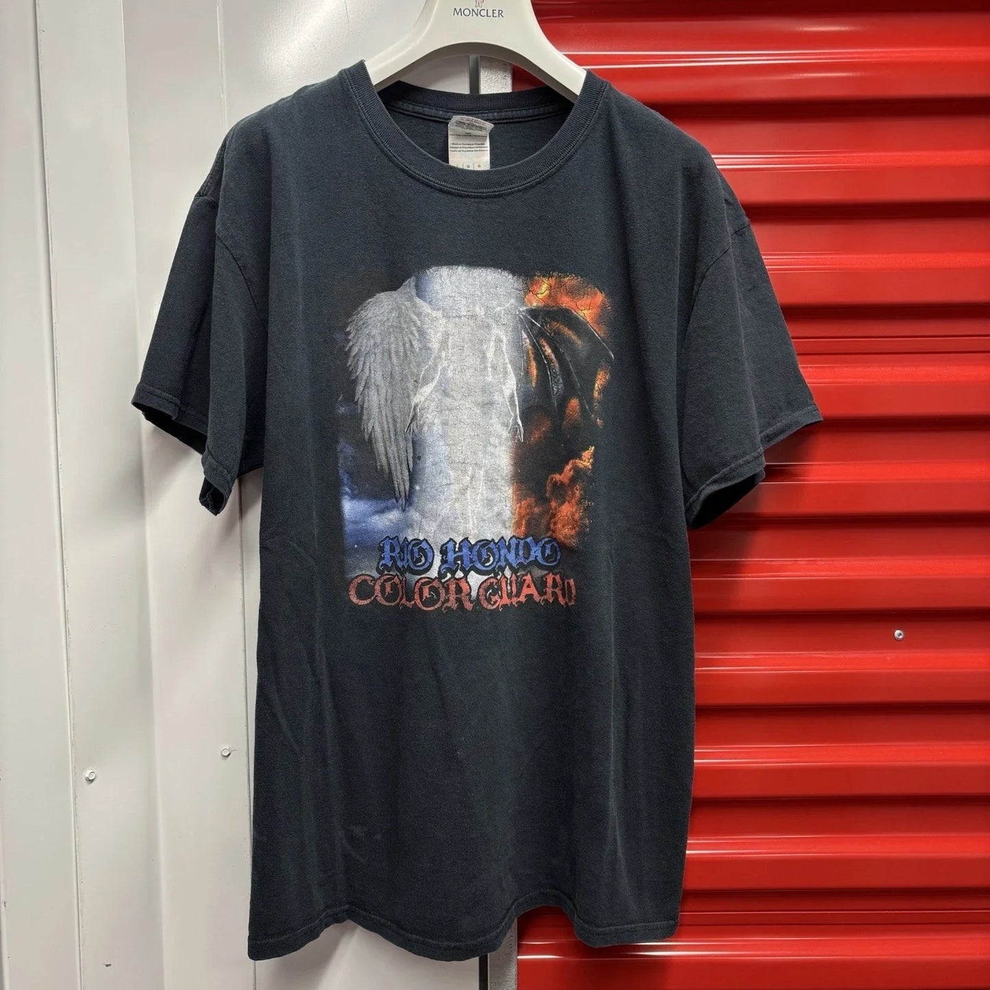 Vtg Y2K Evil Vs Angel 90s Style Mens Large Graphic Shirt Unisex T-shirt, Sweatshirt, Hoodie, Long Sleeve Tee - T-Shirt, Sweatshirt, Hoodie