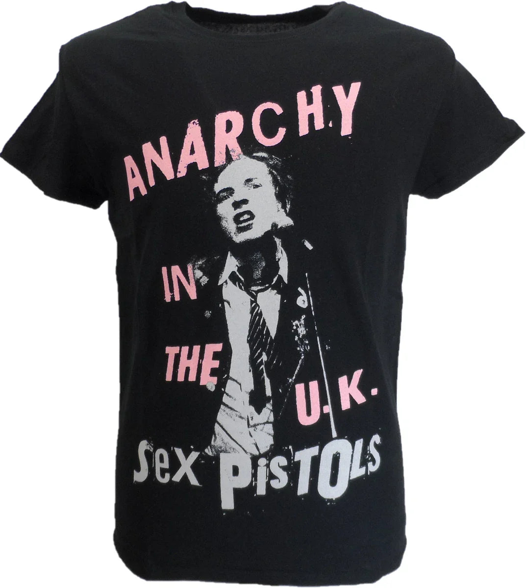 Mens Black Official Sex Pistols Johnny Pic T Shirt Unisex T-shirt, Sweatshirt, Hoodie, Long Sleeve Tee - T-Shirt, Sweatshirt, Hoodie