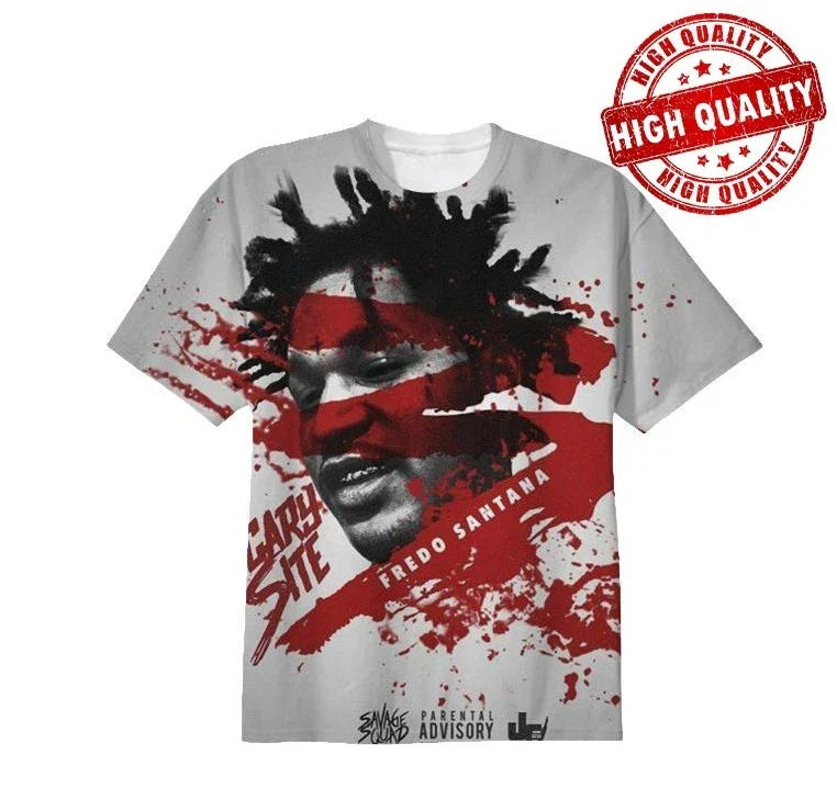 Thank you Fredo Santana Blood T Shirt Polyester 3D AOP S-6XL 1UU082 Unisex T-shirt, Sweatshirt, Hoodie, Long Sleeve Tee - T-Shirt, Sweatshirt, Hoodie