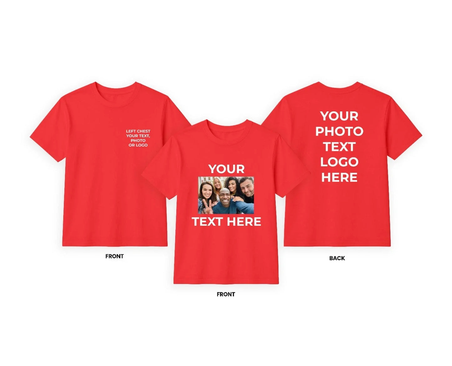 Personalised Custom Printed T Shirts Your Text Photo Logo Stag Do Hen Party Top Unisex T-shirt, Sweatshirt, Hoodie, Long Sleeve Tee - T-Shirt, Sweatshirt, Hoodie