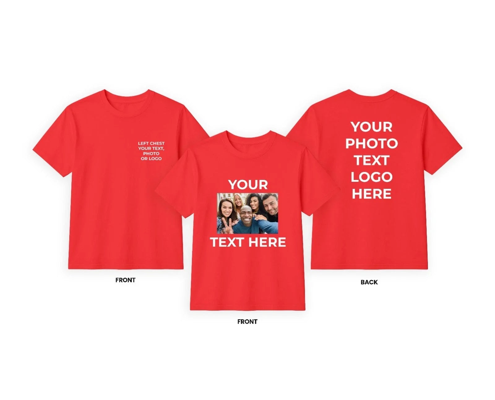 Personalised Custom Printed T Shirts Your Text Photo Logo Stag Do Hen Party Top Unisex T-shirt, Sweatshirt, Hoodie, Long Sleeve Tee - T-Shirt, Sweatshirt, Hoodie
