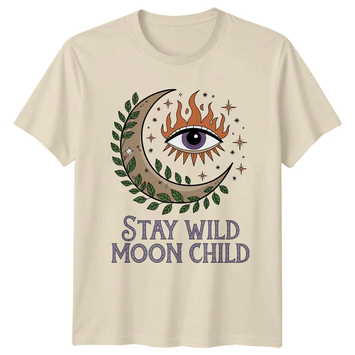 Stay Wild Moon Child T-Shirt Boho Magic Celestial Crescent Eye Tee Unisex T-shirt, Sweatshirt, Hoodie, Long Sleeve Tee - T-Shirt, Sweatshirt, Hoodie
