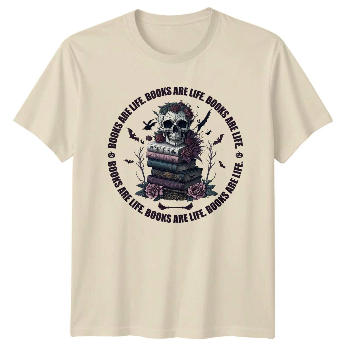 Books Are Life Books Are T-Shirt Gothic Reading Gift For Him And Her Unisex T-shirt, Sweatshirt, Hoodie, Long Sleeve Tee - T-Shirt, Sweatshirt, Hoodie