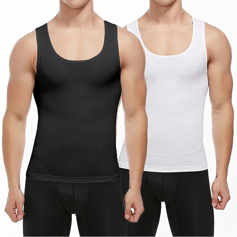 Men Compression Shirts Abdomen Gynecomastia  Slimming Body Shaper Vest Tank Tops Unisex T-shirt, Sweatshirt, Hoodie, Long Sleeve Tee - T-Shirt, Sweatshirt, Hoodie