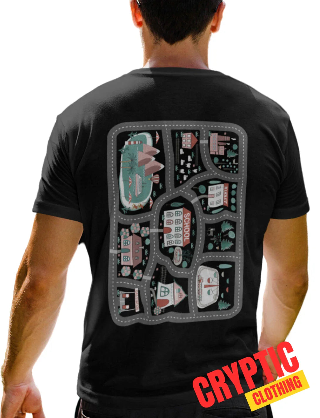 Play Cars On Dads / Moms Back T SHIRT S-3XL Play Mat Road Car Race Map GIFT TEE Unisex T-shirt, Sweatshirt, Hoodie, Long Sleeve Tee - T-Shirt, Sweatshirt, Hoodie