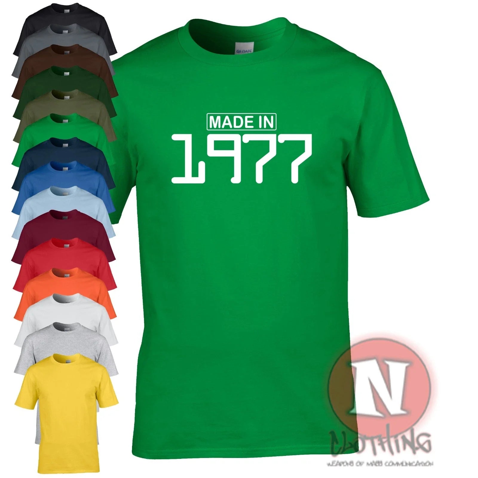 Made in 1977 t-shirt birthday celebration funny party gift present Teeshirt Unisex T-shirt, Sweatshirt, Hoodie, Long Sleeve Tee - T-Shirt, Sweatshirt, Hoodie