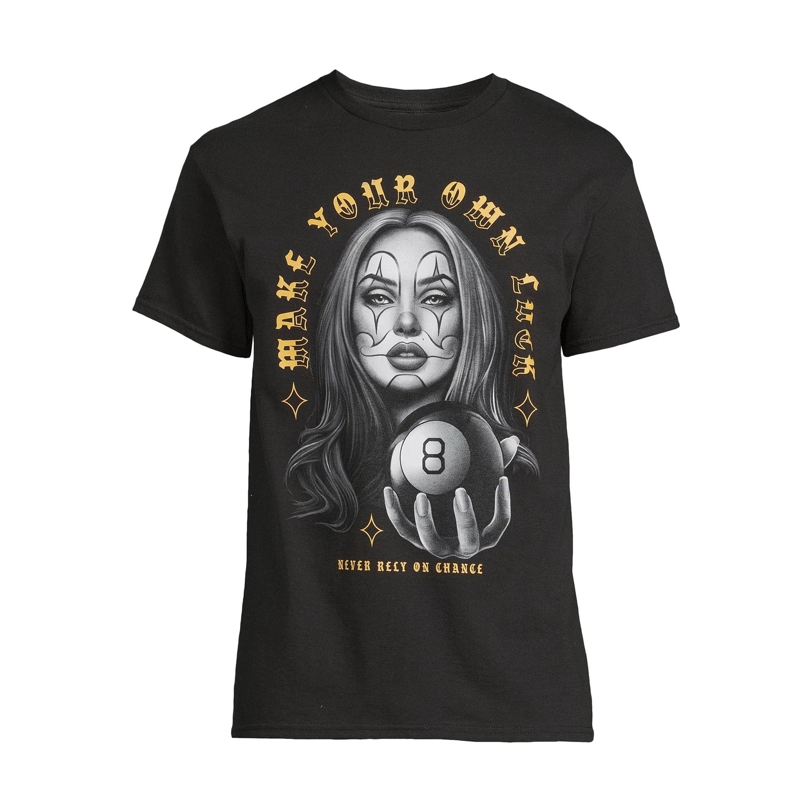 Make Your Own Luck Pinup Girl Men's Graphic Short Sleeves T-Shirts Tee: S-3XL Unisex T-shirt, Sweatshirt, Hoodie, Long Sleeve Tee - T-Shirt, Sweatshirt, Hoodie