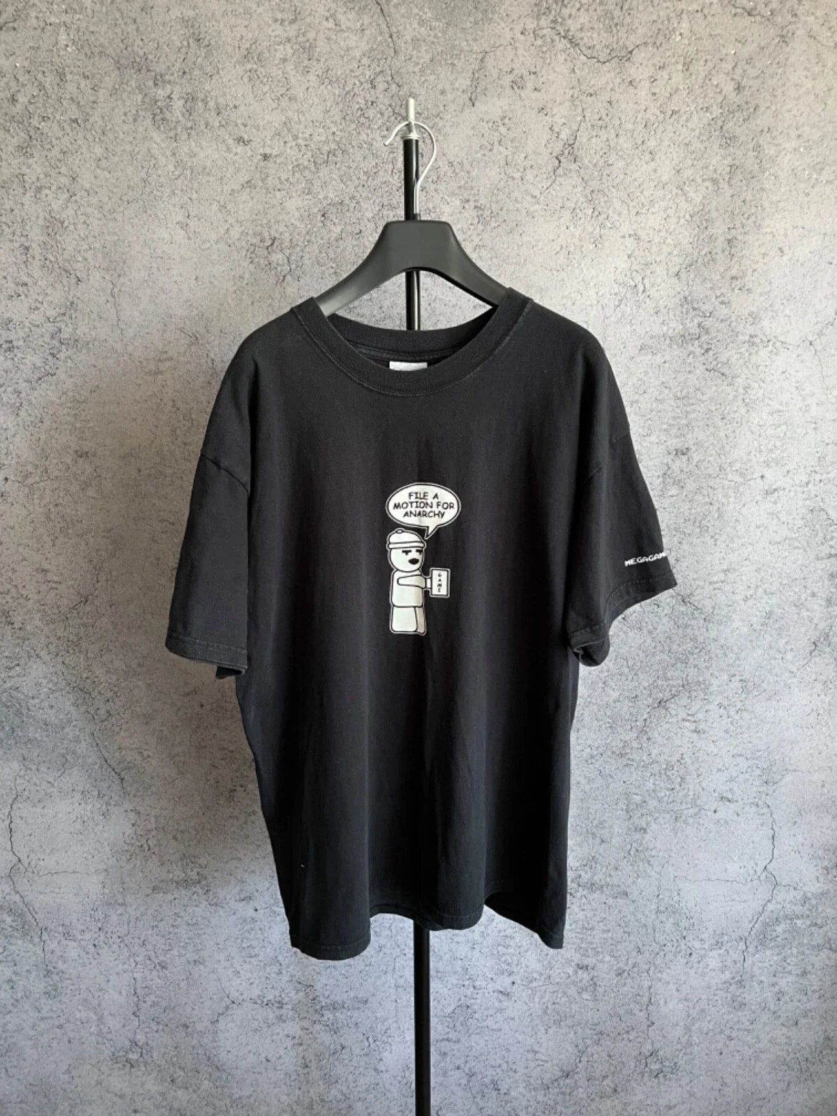 Mens T-Shirt File A Motion For Anarchy Size L Black Tee Graphic Print Humor Y2K Unisex T-shirt, Sweatshirt, Hoodie, Long Sleeve Tee - T-Shirt, Sweatshirt, Hoodie
