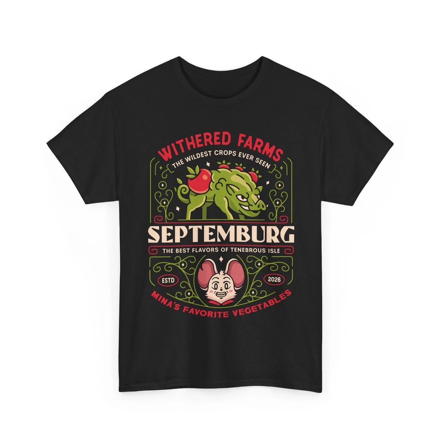 .Septemburg Withered Farms Crest Unisex T-Shirt  Mina the Hollower Video Game. Unisex T-shirt, Sweatshirt, Hoodie, Long Sleeve Tee - T-Shirt, Sweatshirt, Hoodie