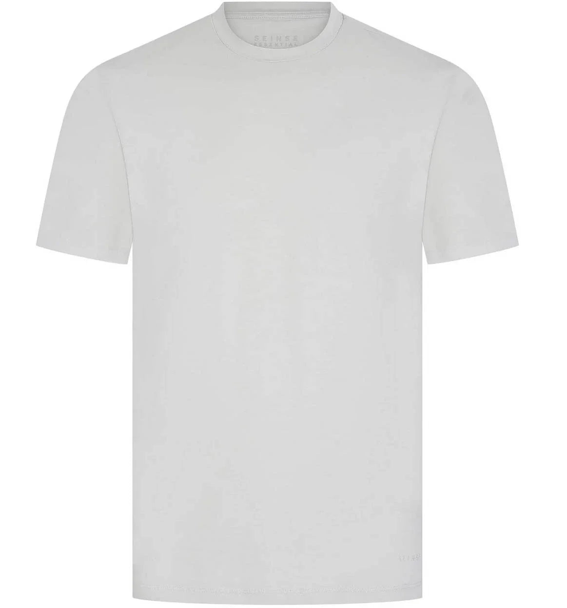 Sseinse T-Shirt Mens Essential Fitted Crew Neck Jersey Cotton Tee in Light Grey Unisex T-shirt, Sweatshirt, Hoodie, Long Sleeve Tee - T-Shirt, Sweatshirt, Hoodie