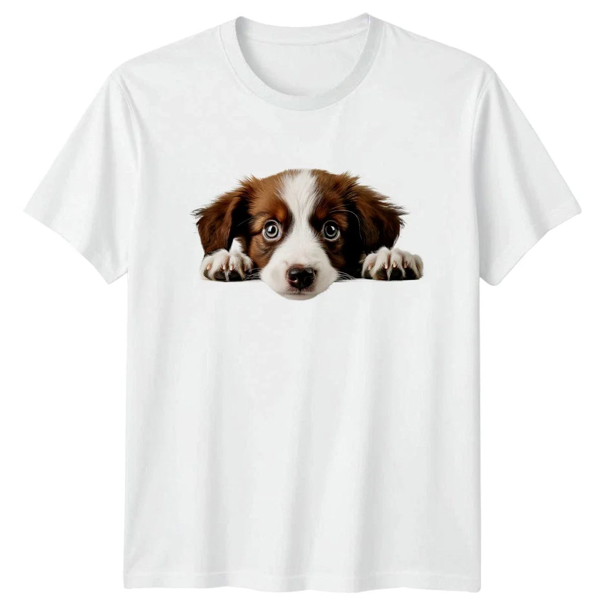 Cute Peeking Puppy Dog T-Shirt Australian Shepherd Gift For Him And Her Unisex T-shirt, Sweatshirt, Hoodie, Long Sleeve Tee - T-Shirt, Sweatshirt, Hoodie