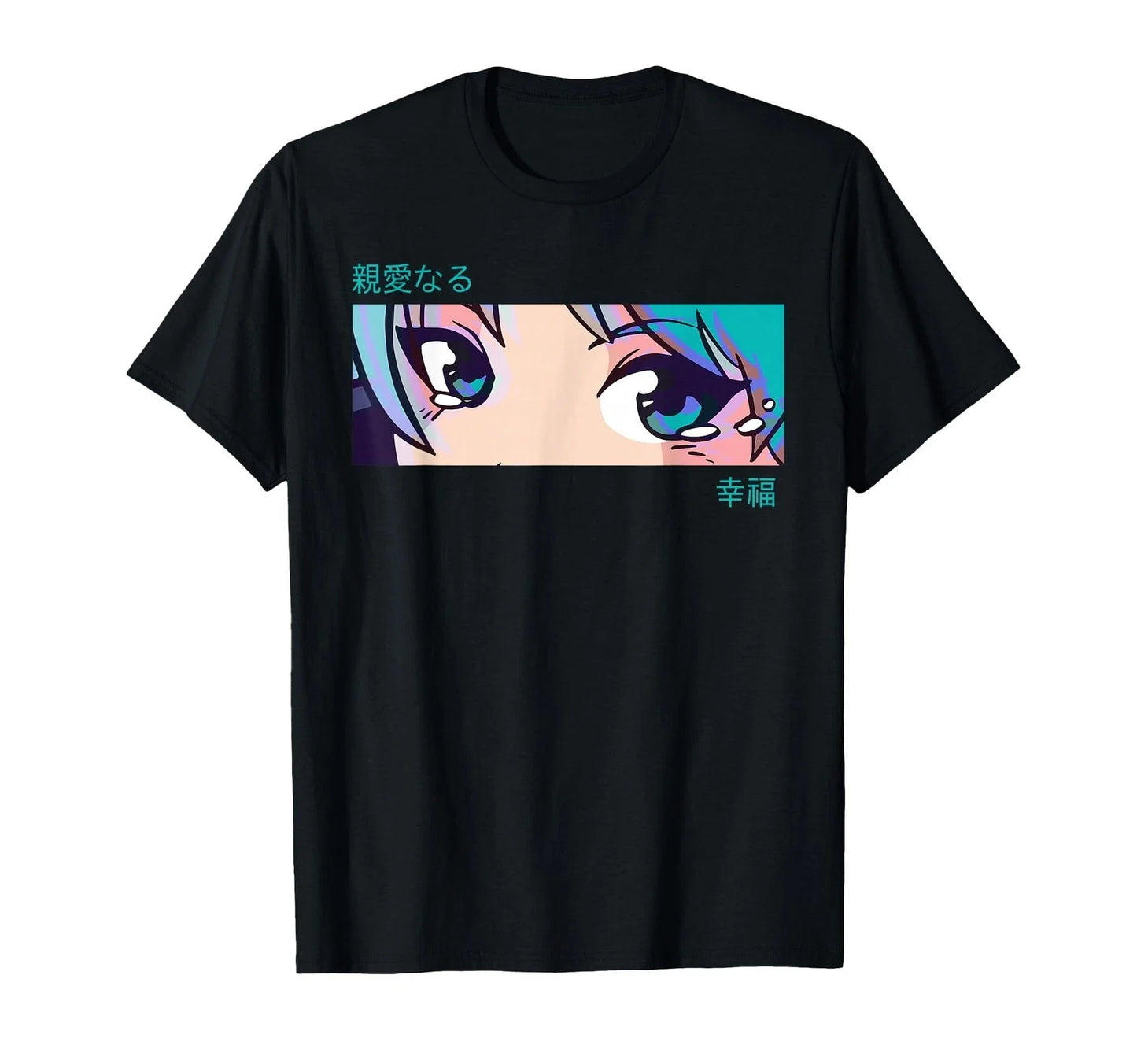 Anime Girl Eyes Pastel Aesthetic Otaku Art T-Shirt Unisex T-shirt, Sweatshirt, Hoodie, Long Sleeve Tee - T-Shirt, Sweatshirt, Hoodie