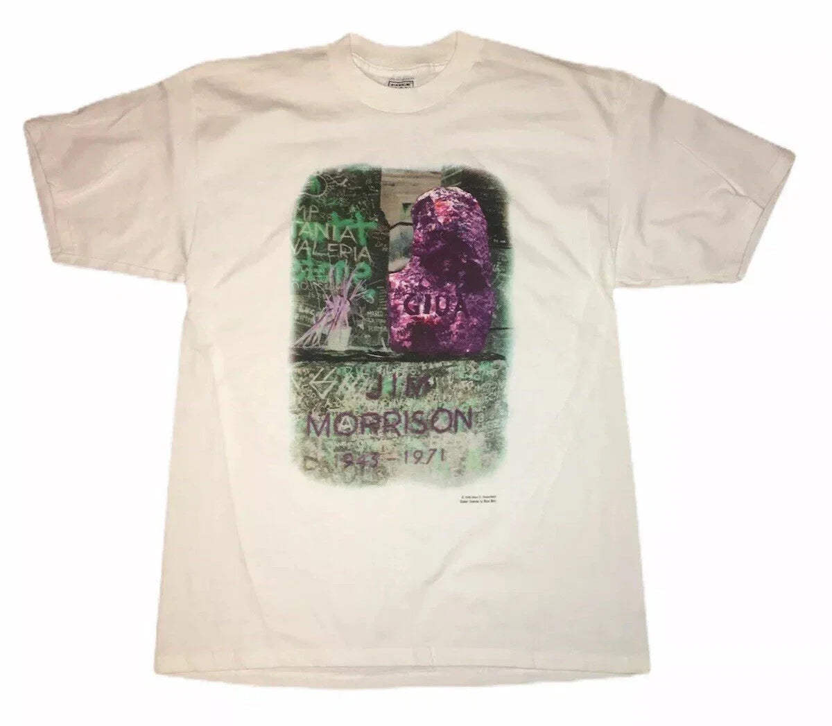 Vintage 90s 1995 Jim Morrison Rock & Roll Nice Man White T Shirt Mens Sz XL Unisex T-shirt, Sweatshirt, Hoodie, Long Sleeve Tee - T-Shirt, Sweatshirt, Hoodie