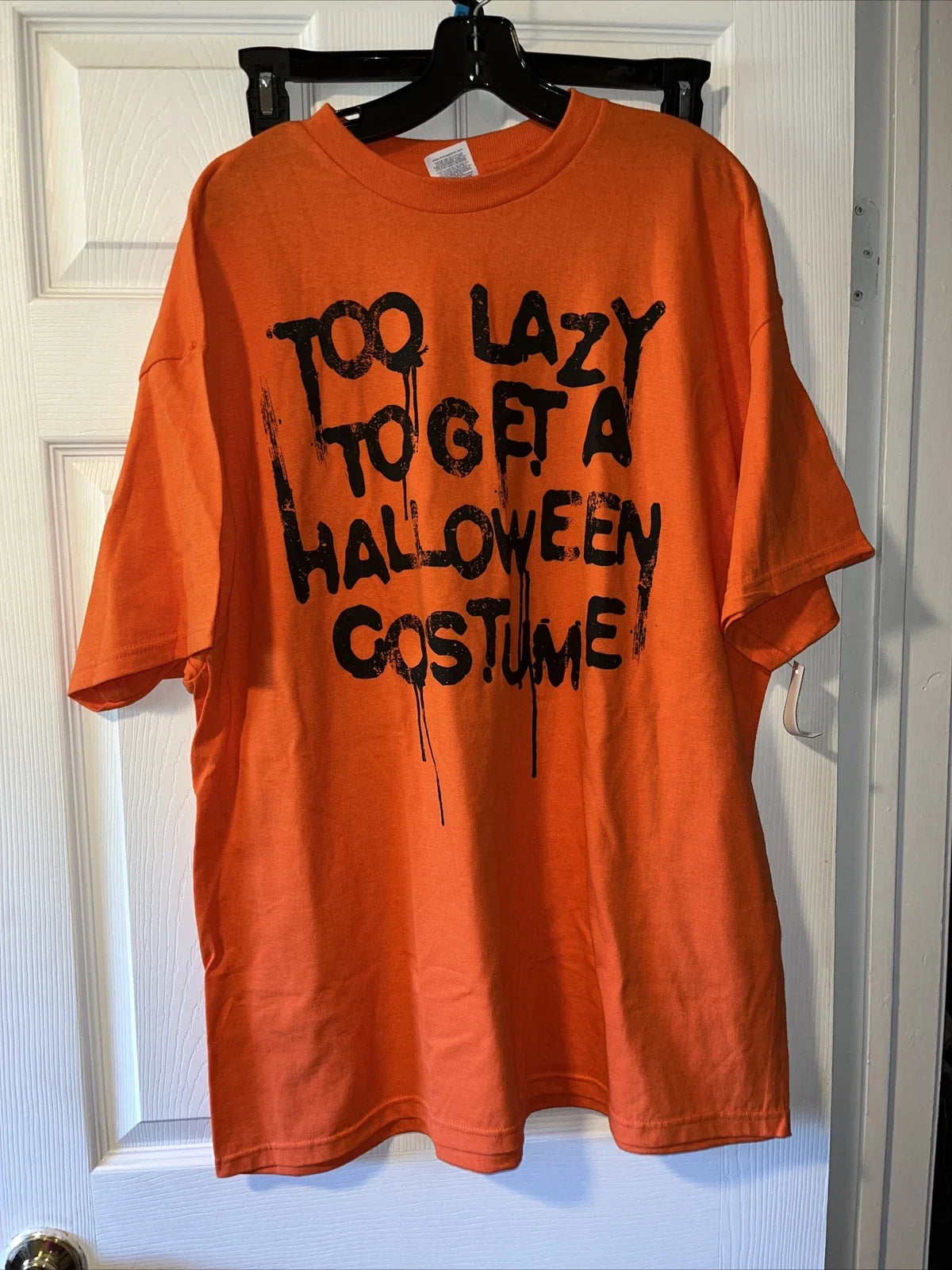 Too Lazy To Get a Halloween Costume TShirt Delta Pro Weight Orange 2XL NWT Unisex T-shirt, Sweatshirt, Hoodie, Long Sleeve Tee - T-Shirt, Sweatshirt, Hoodie