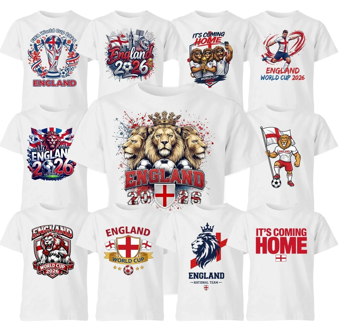 ENGLAND World Cup Football 2026 Unisex Kids T-Shirt Coming Home Soccer Fan Tee Unisex T-shirt, Sweatshirt, Hoodie, Long Sleeve Tee - T-Shirt, Sweatshirt, Hoodie