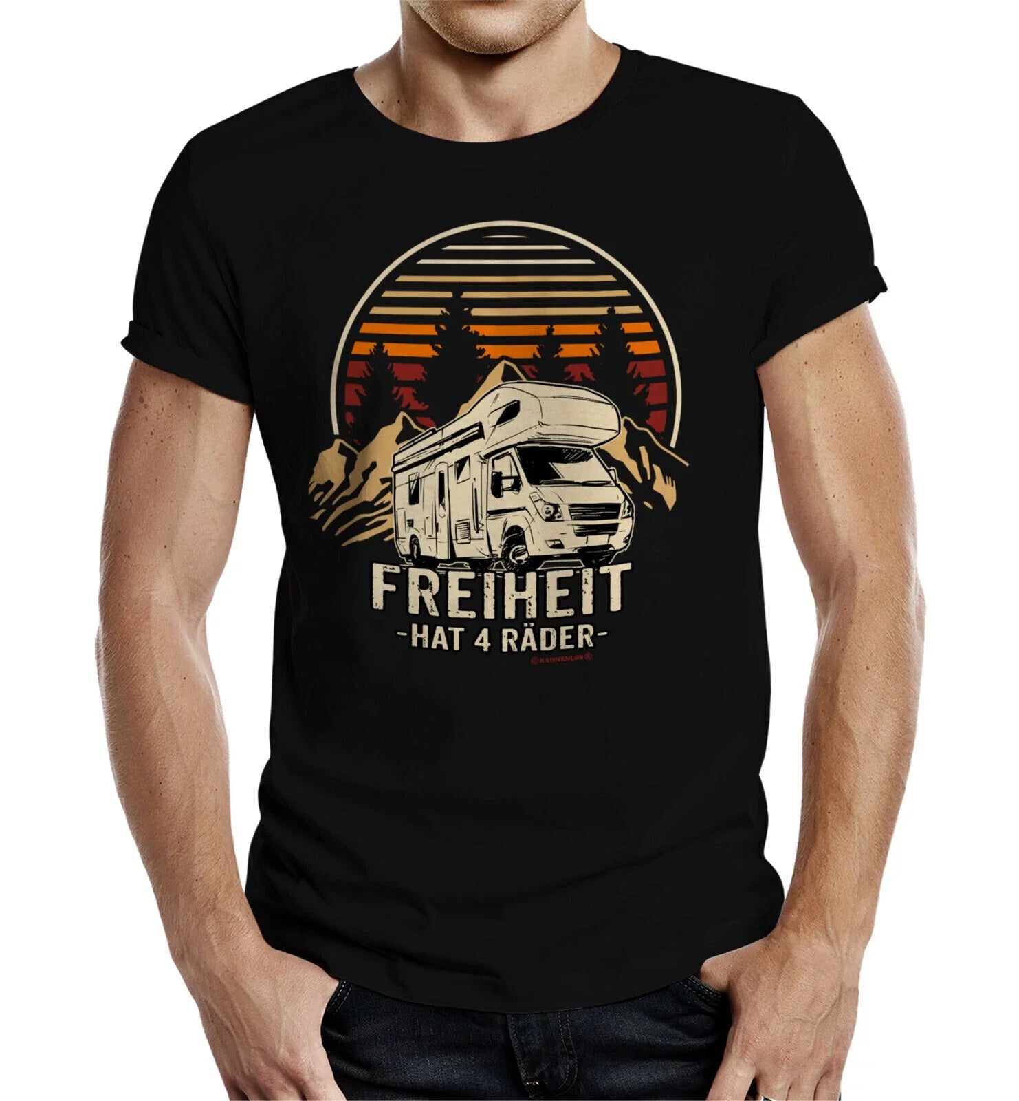 Men's T-Shirt Caravan - Freedom Has 4 Wheels - Men's Gift Quote Shirts Unisex T-shirt, Sweatshirt, Hoodie, Long Sleeve Tee - T-Shirt, Sweatshirt, Hoodie