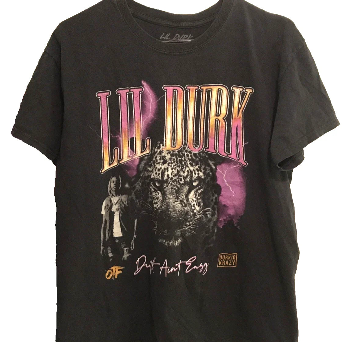 Lil Durk Shirt Death Aint Easy Rap Tee Hip Hop Adult Size Large Durk10 Krazy Unisex T-shirt, Sweatshirt, Hoodie, Long Sleeve Tee - T-Shirt, Sweatshirt, Hoodie