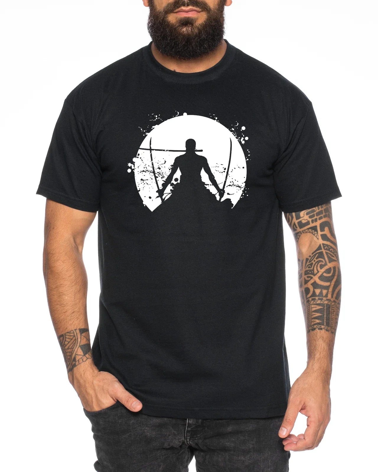 Zorro Moon One Manga Men's Luffy T-Shirt Anime Piece Unisex T-shirt, Sweatshirt, Hoodie, Long Sleeve Tee - T-Shirt, Sweatshirt, Hoodie