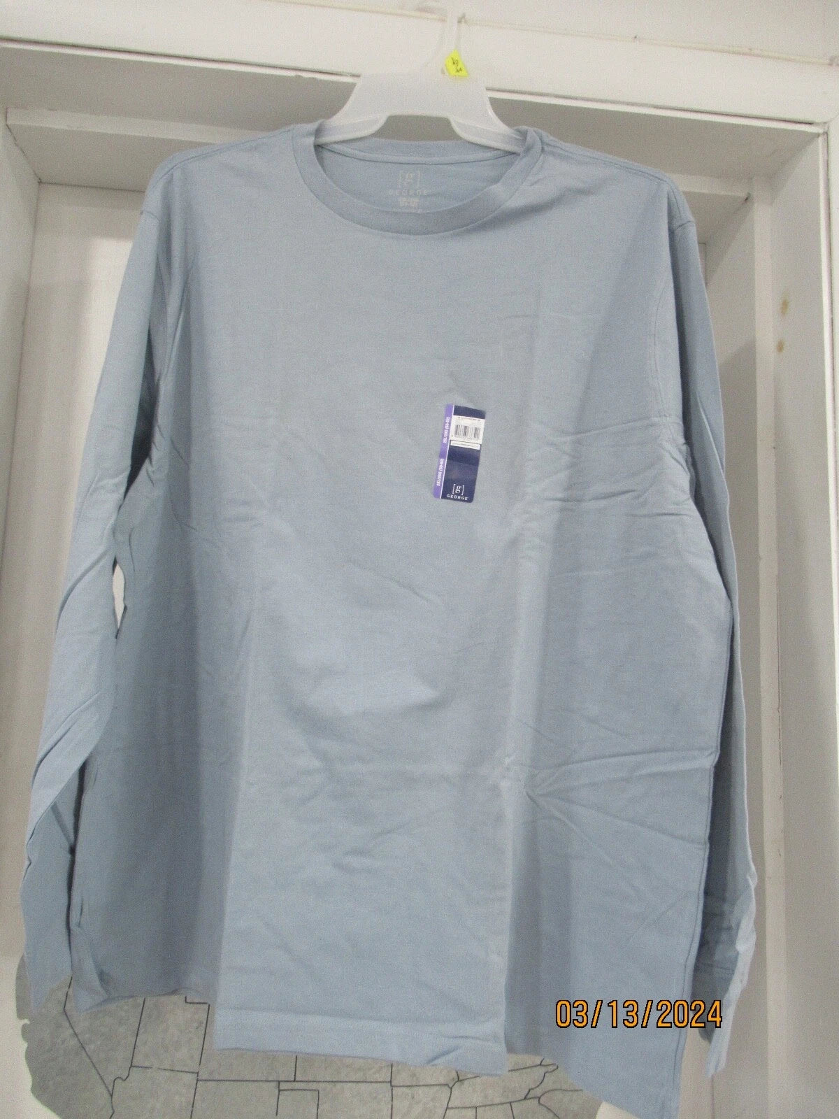 MENS LONG SLEEVE COTTON T SHIRT...LIGHT BLUE.  SIZE 2XL Unisex T-shirt, Sweatshirt, Hoodie, Long Sleeve Tee - T-Shirt, Sweatshirt, Hoodie