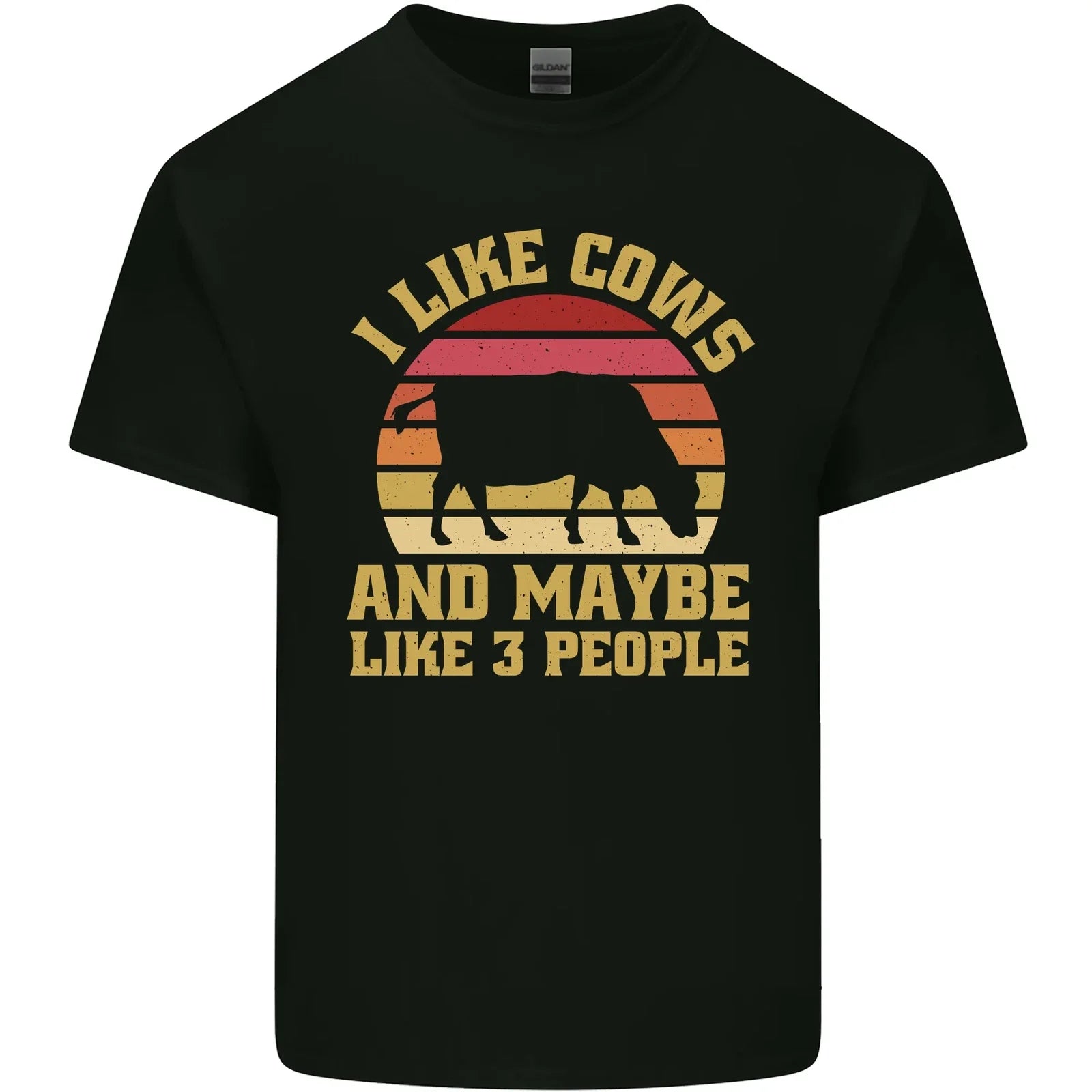 I Like Cows & 3 People Funny Sarcastic Slogan Mens Cotton T-Shirt Tee Top Unisex T-shirt, Sweatshirt, Hoodie, Long Sleeve Tee - T-Shirt, Sweatshirt, Hoodie